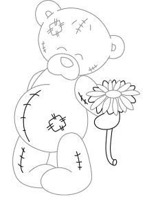 Мишка Тедди раскраска