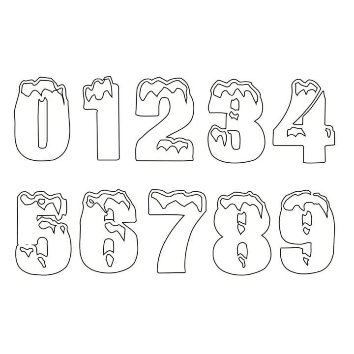 Красивые цифры трафарет