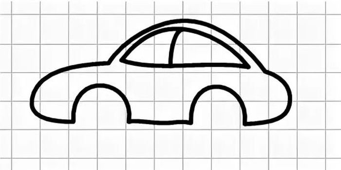 Трафарет машины без колес для рисования