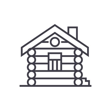 Дом из брёвен для раскрашивания