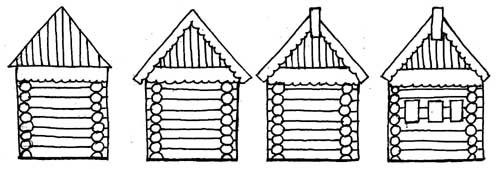 Деревянная изба раскраска