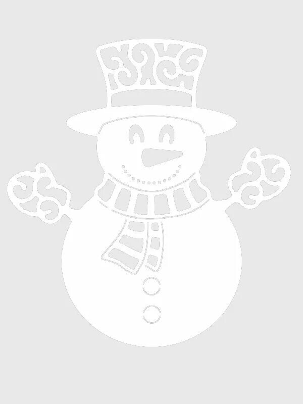 Снеговик для вырезания