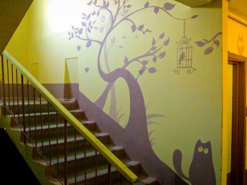 Разрисовать стены в подъезде