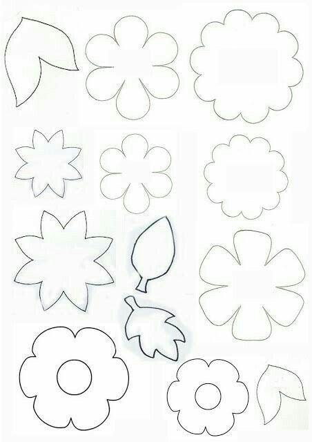 Цветы шаблон для аппликации