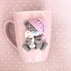 Кружки с мишками Тедди из полимерной глины