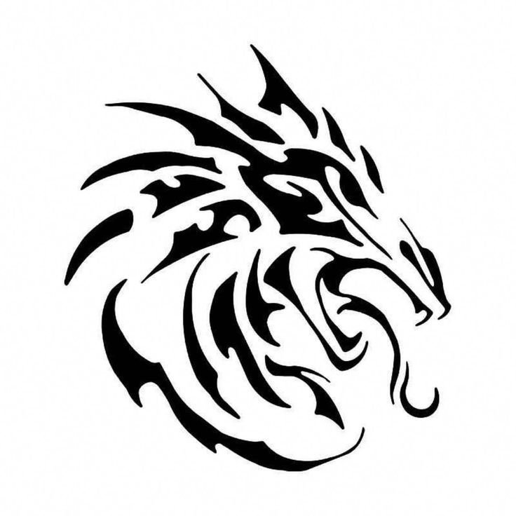 Трафареты драконов