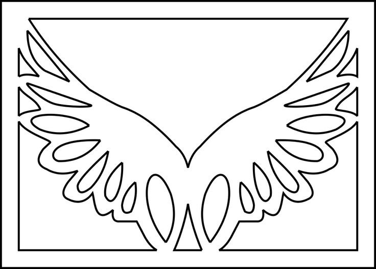 Крылья ангела трафарет для вырезания