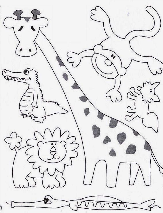 Жираф трафарет для вырезания