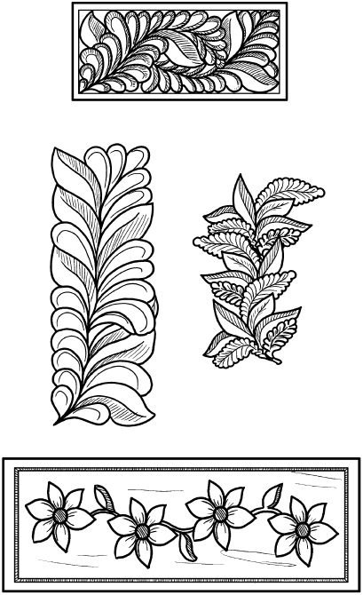 Абрамцево-Кудринская резьба эскизы