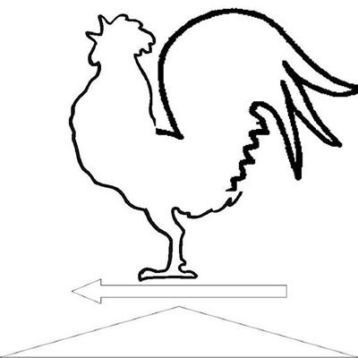 Силуэт петуха