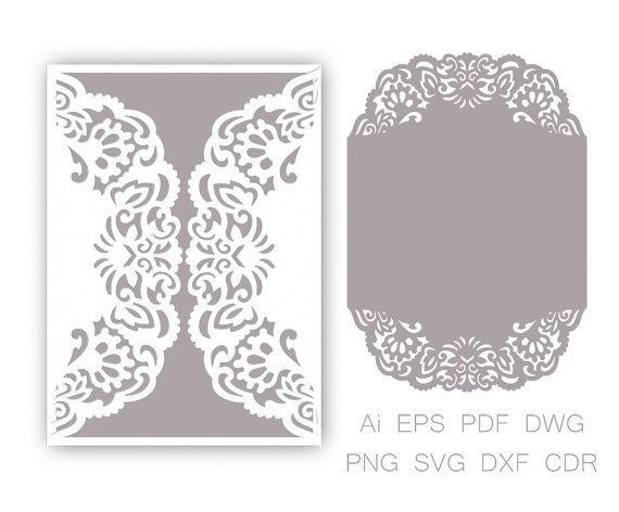 Кружевной конверт для приглашения