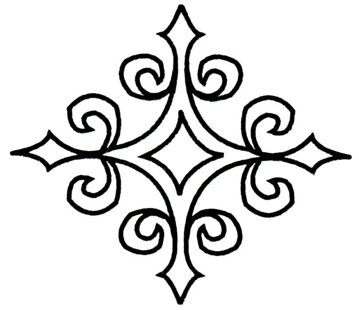 Адыгский орнамент контур