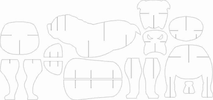 Фигурки животных из картона