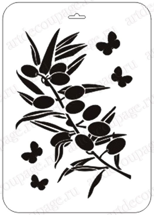 Трафареты веточки