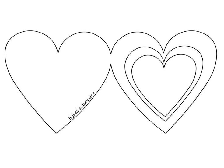 Открытка сердечко трафарет