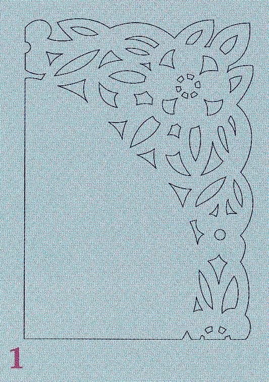 Ажурное вырезание из бумаги схемы