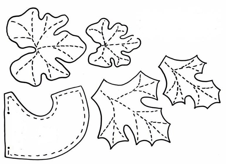 Лист тыквы раскраска