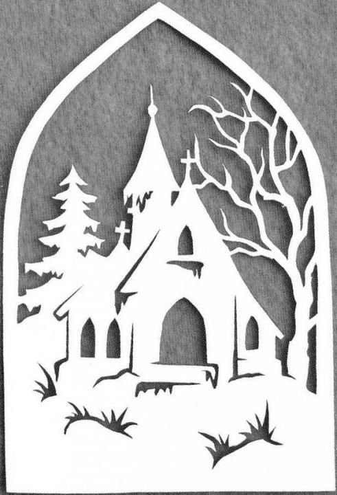 Новогодние домики на окна