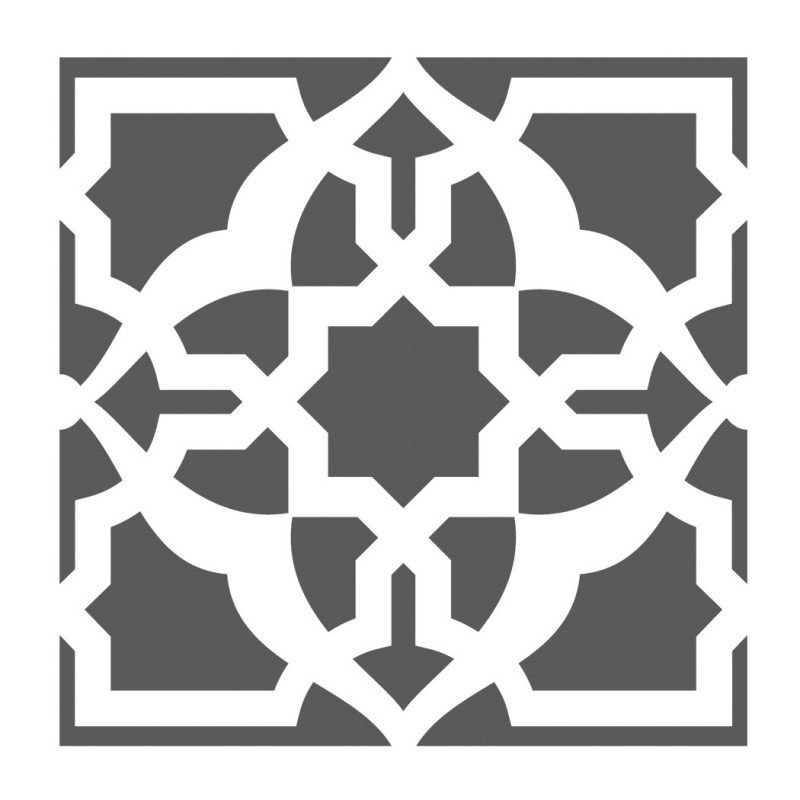 Трафарет узор на плитке
