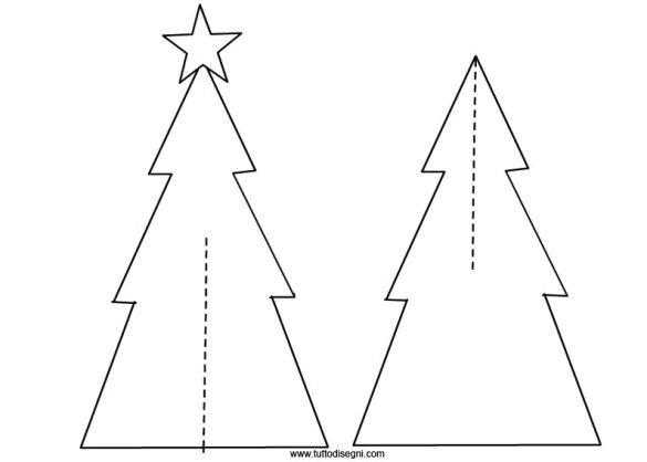 Коробка елка шаблон