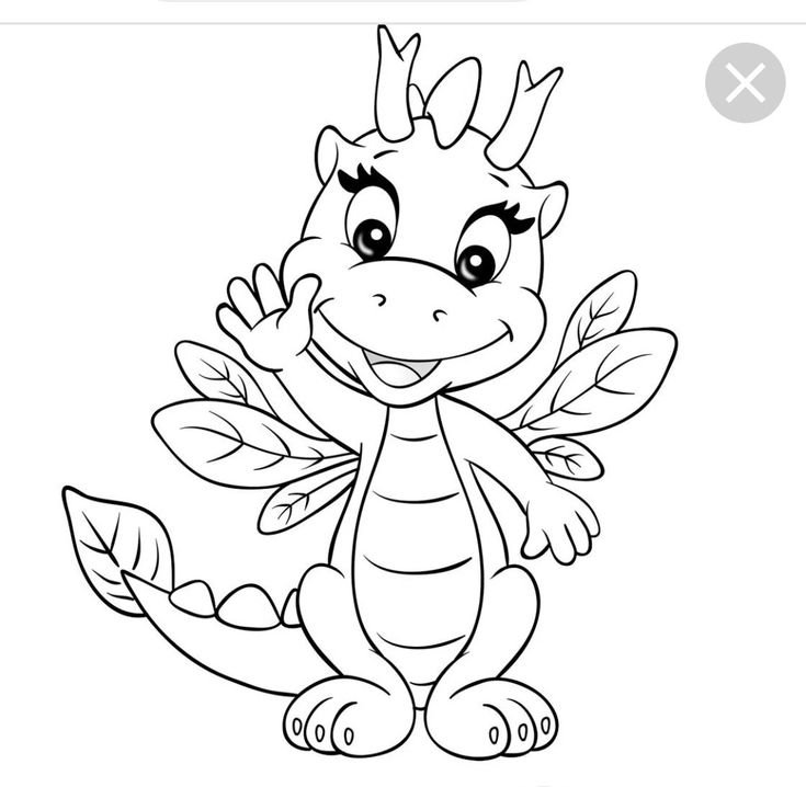 Дракоша раскраска