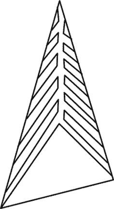 Трафарет снежинки треугольник
