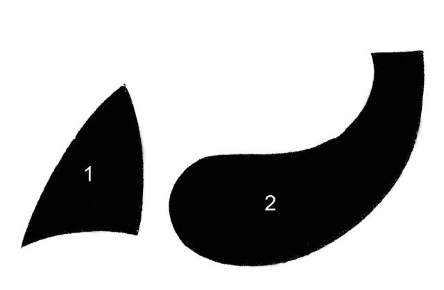 Выкройка ушек и хвост