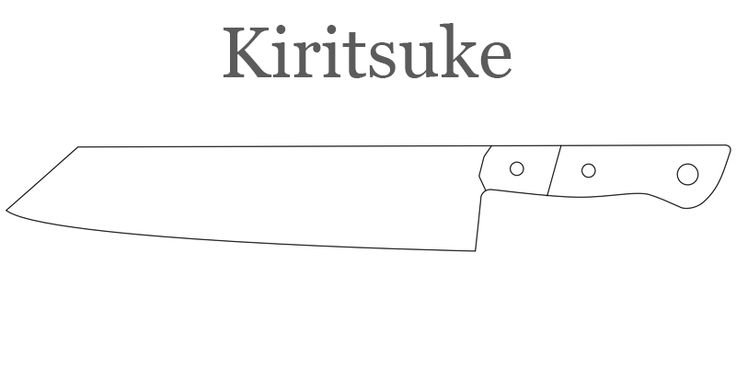 Нож Kiritsuke чертежи