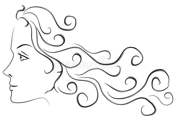 Силуэт женской головы