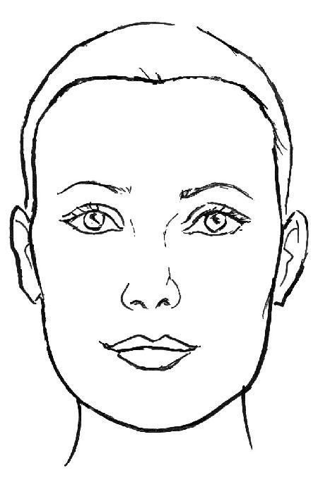 Макет лица для рисования