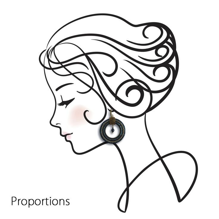 Контур женского лица