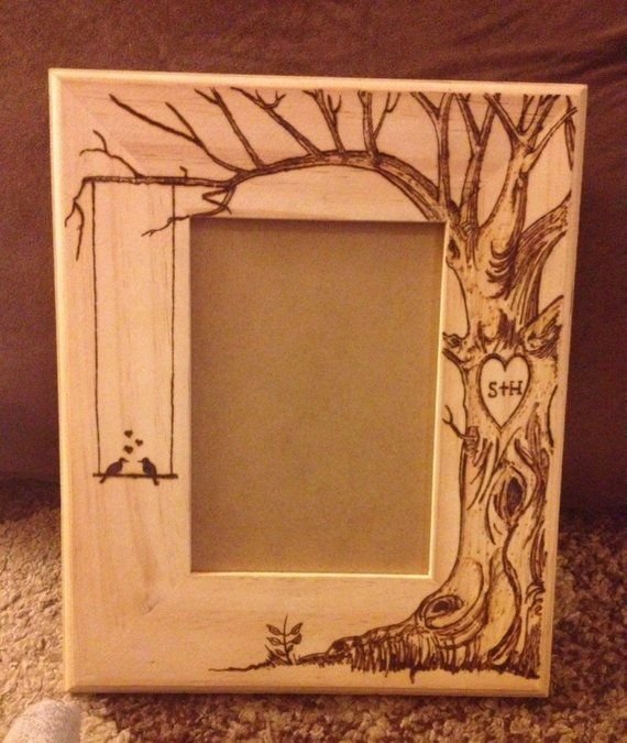 Деревянная рамка для выжигания по дереву