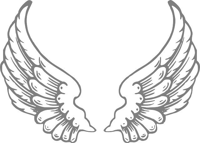 Крылья трафарет