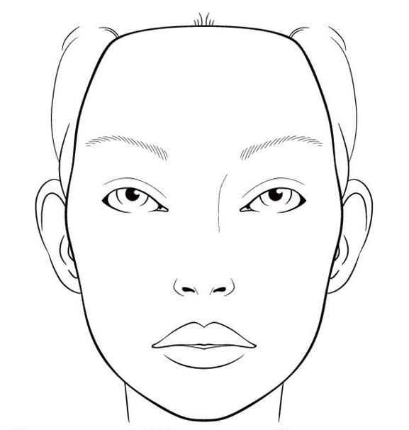 Распечатка лица для макияжа