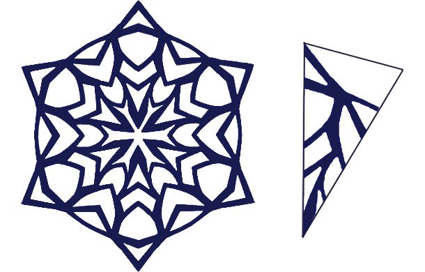 Трафарет «снежинки»