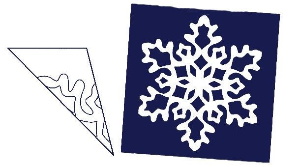 Трафарет «снежинки»