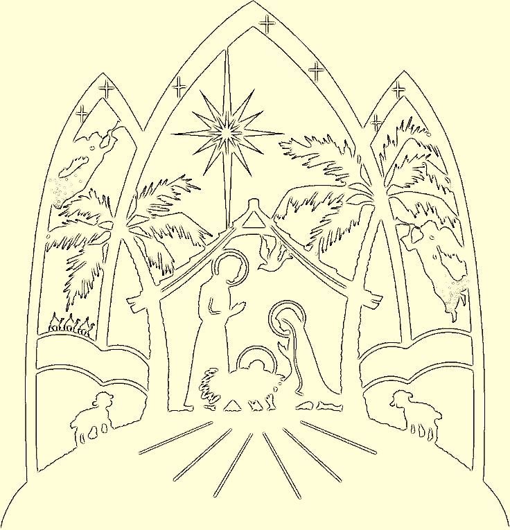 Вытынанка Рождество