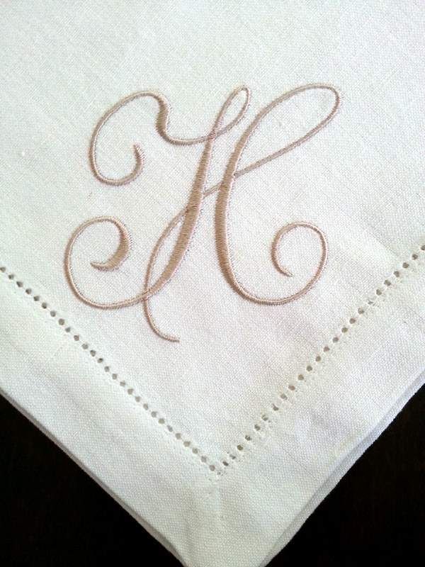 Ручная вышивка инициалов