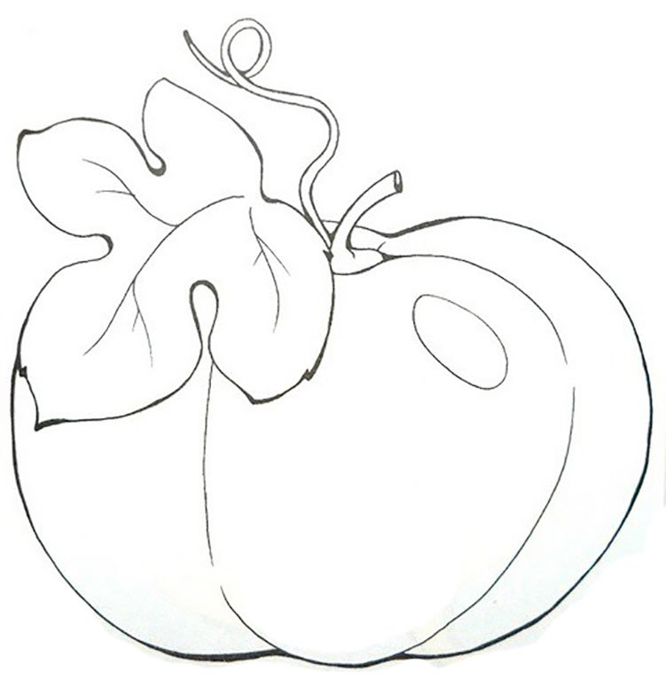 Тыква раскраска для детей