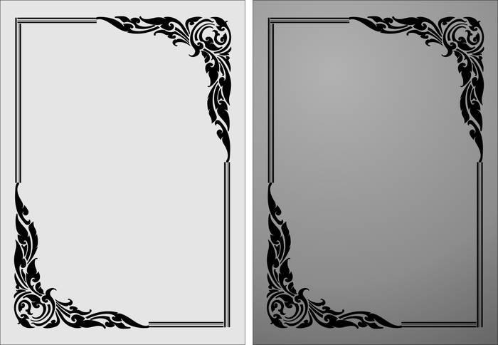 Узор для выжигания рамка