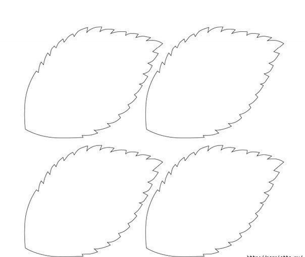 Трафарет листочка для цветка