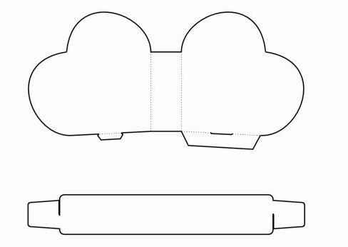 Трафарет коробочки для подарка