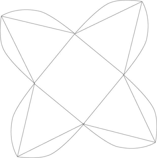 Треугольная коробочка для подарка