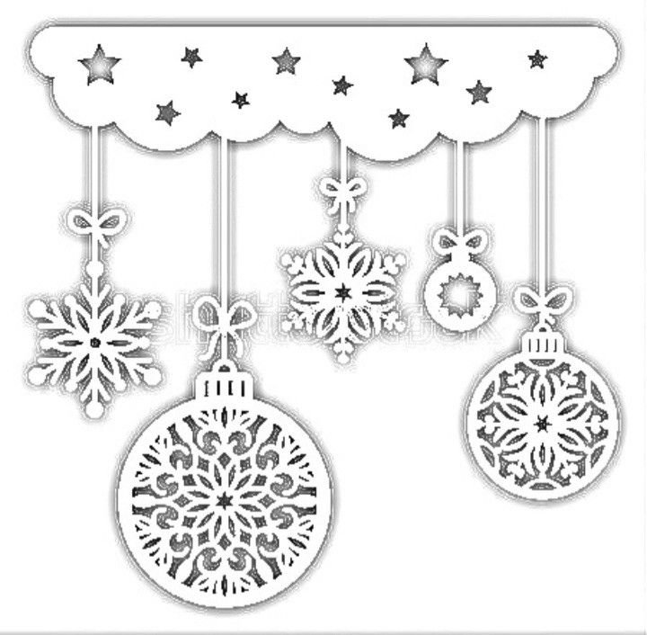 Вытынанки подвески новогодние