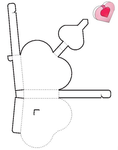Развёртка коробочки для подарка