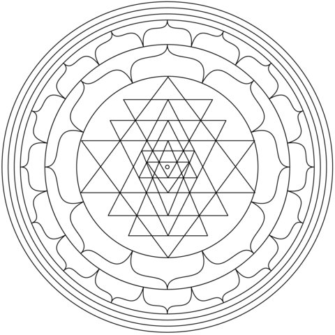 Тибетская Шри Янтра Мандала