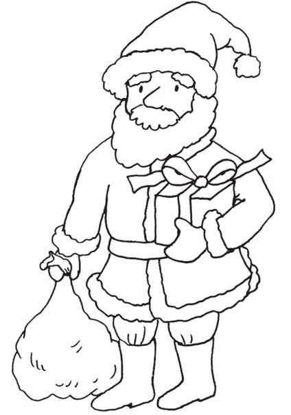 Дед Мороз раскраска