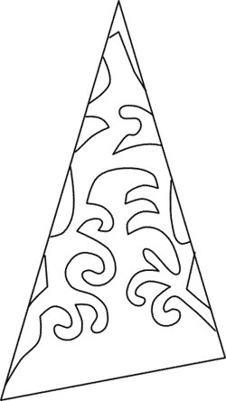 Трафареты снежинок для вырезания треугольник