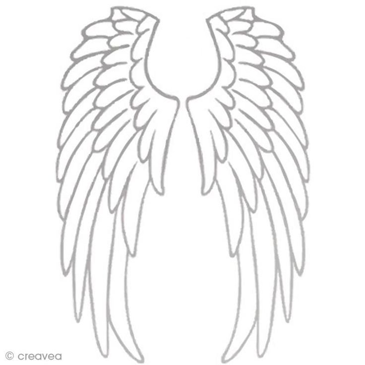 Крылья ангела трафарет