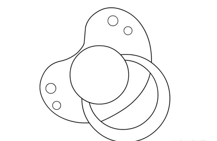 Соска раскраска для детей